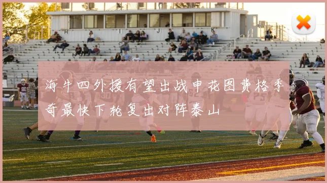 海牛四外援有望出战申花图费格季奇最快下轮复出对阵泰山